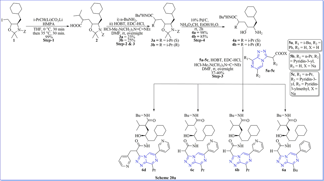 Synthesis of [1,2,4]triazolo[4,3-a]pyrazine derivatives.