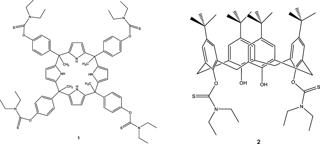 2D structures of 1 and 2.