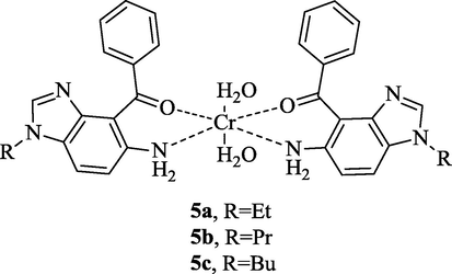 The structure of the new Cr(III) complexes 5a-c.