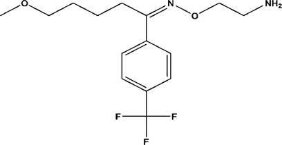 Chemical structure of fluvoxamine.