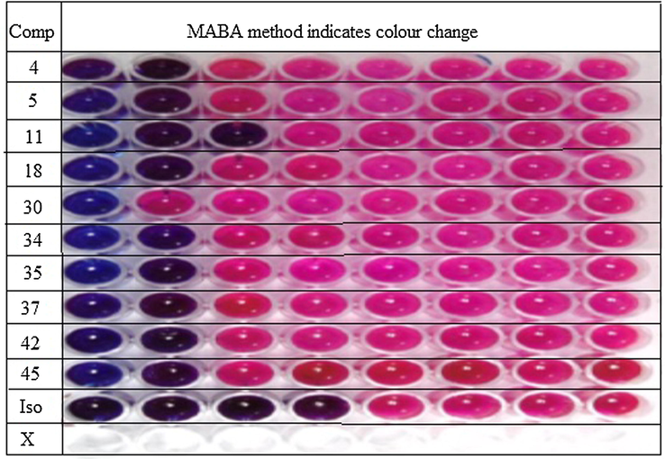 Assessment of Microplate Alamar blue assay result.