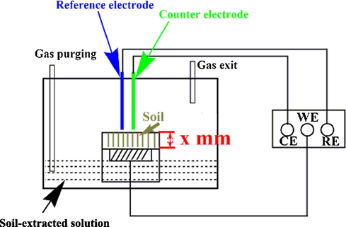 Schematic diagram of the experimental setup for electrochemical measurements.