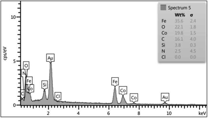 EDX analysis of CoFe2O4@ PEI.