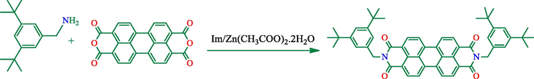 Synthesis of N,N'-bis[-di(tert-butyl)benzyl]-3,4:9,10-perylenetetracarboxdiimide.