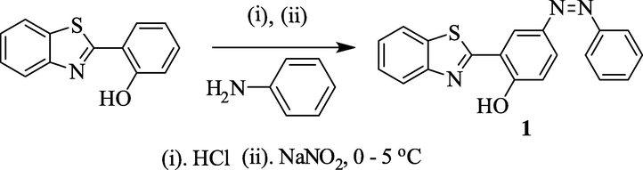 Synthetic protocol to generate target chemosensor 1.