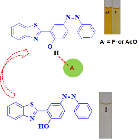 Possible sensing mechanism for sensing of anions.