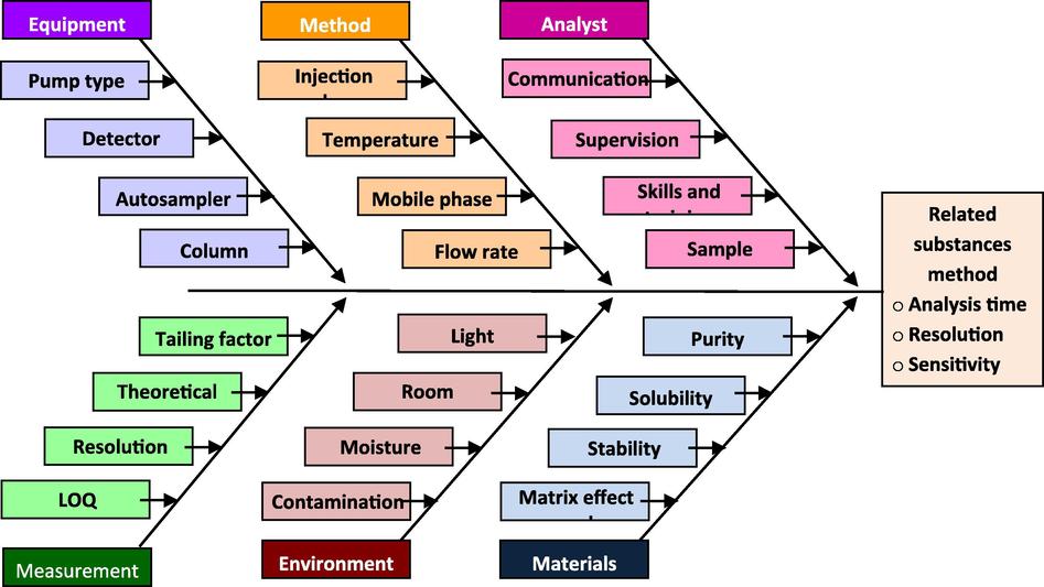 Ishikawa diagram for risk identification and assessment.