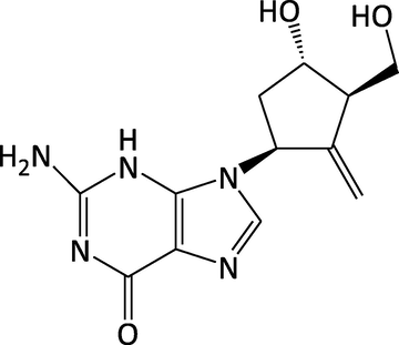 Chemical structure of entecavir.