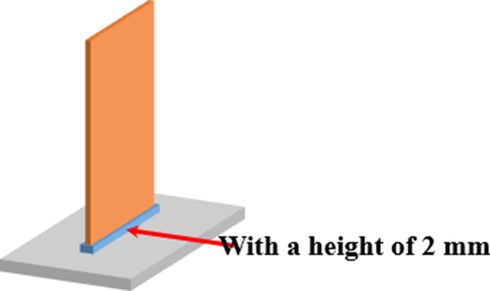 Schematic image of the fixing mode between the electrode and the electrolytic cell.