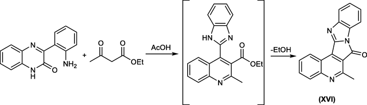 Synthesis of polynuclear fused imidazole derivatives via rearrangement of quinoxalinone compounds.