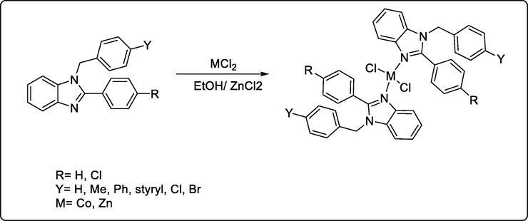 Synthesis of new benzimidazole metal complexes as anticancer compounds.