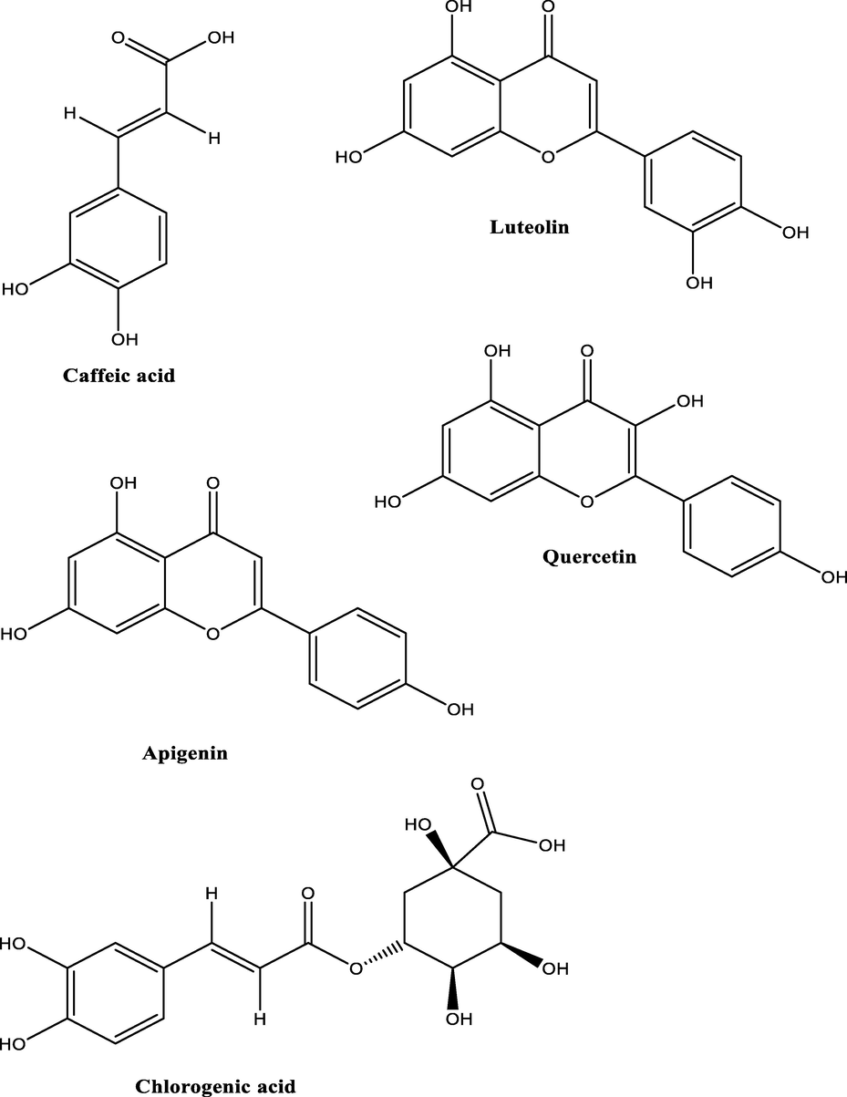 Structures of identified flavonoids.