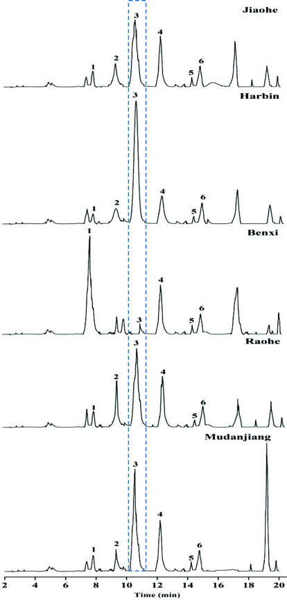 Major components of Aralia elata (Miq.) Seem fruits determined using UHPLC-MS/MS.