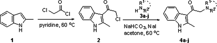 Synthesis route to 2-methylindole analogs.