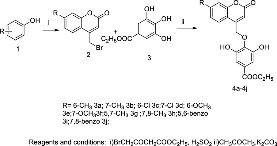 4-Aryloxymethyl substituted coumarin derivatives.