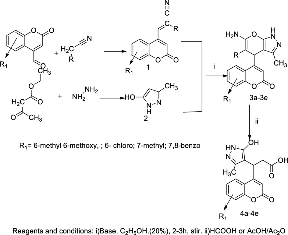 Coumarin based pyano[2,3-c]pyrazole derivatives.