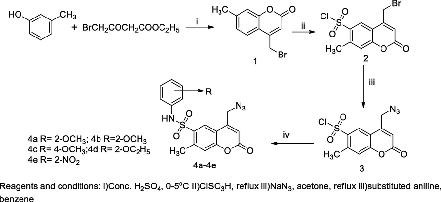 4-Azidomethyl-7-methyl-coumarin bearing sulfonamide.