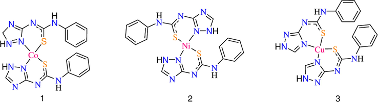 Structures of the local minima structures of 1–3 based on the data of geometry optimization and vibrational analyses.