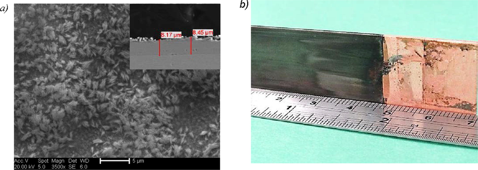 Scanning electron micrograph shows the bulk electrodeposition with photo images of the 0.4 mol dm−3 CoCl2·6H2O in Ethaline system at 90 °C for 3 h on a nickel electrode at an applied current density of 0.66 A dm−3).