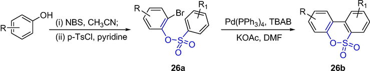 The synthesis of sultones by Pd-catalyzed intramolecular cyclization.