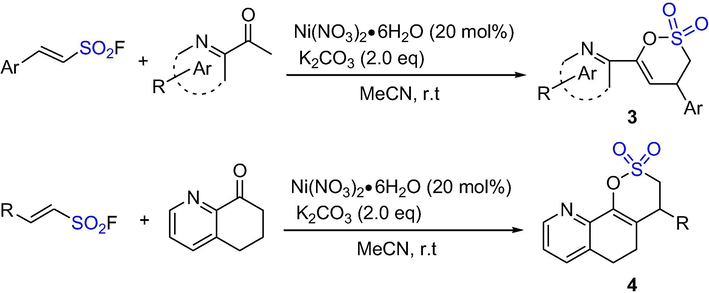 The synthesis of δ-sultones by Ni-catalyzed SuFEx reaction.