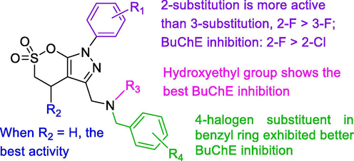 SARs of δ-sultones as BuChE inhibitors.