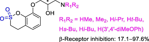 δ-Sultones as β-receptor inhibitors.