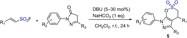 The synthesis of δ-sultones by DBU-catalyzed SuFEx reaction.