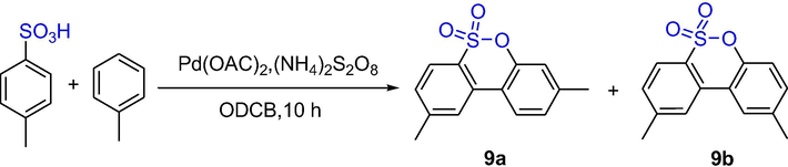 The synthesis of aromatic sultones by Pd-catalyzed C-H activation.