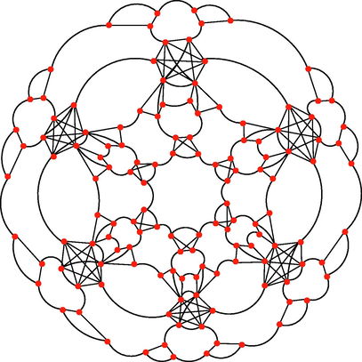 Line grapph of metal–organic network L ( MON 1 ( 2 ) ) .
