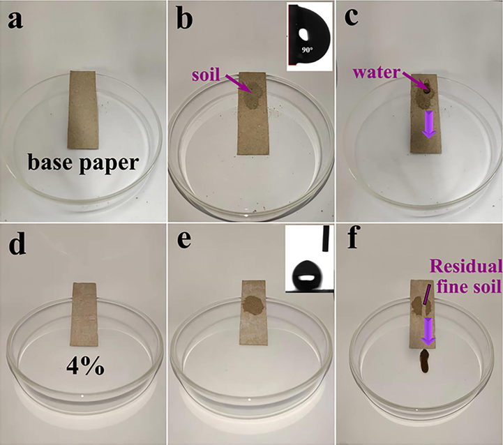 Phenomenon diagram of self-cleaning experiment.