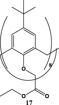 The structure of 4-tert-butylcalix(8)arene-octaacetic acid octaethyl ester (Jain et al., 2004).