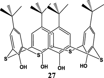 The structure of p-tert-butylthiacalix[4]arene (TCA) (Wang, 2009).