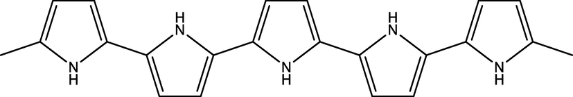 Structure of polypyrrole.