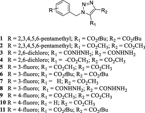 Triazole derivatives (1–11).