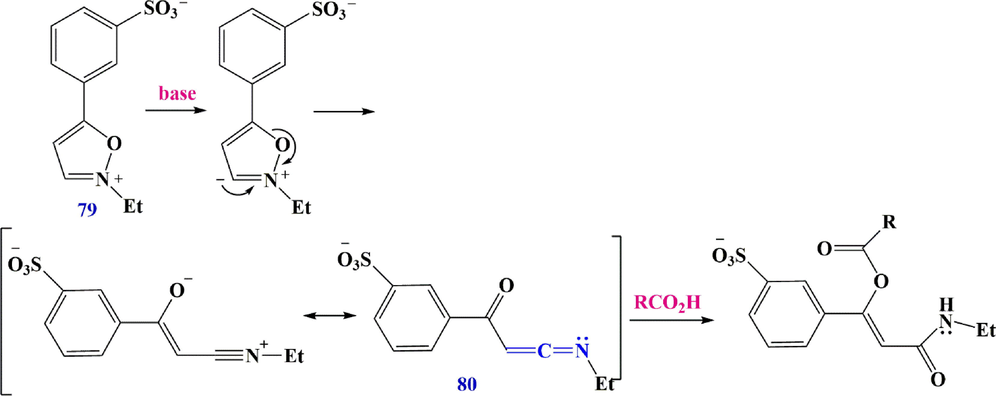 Synthesize ketenimines with Woodward's reagent.