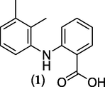 The mefenamic acid structure.