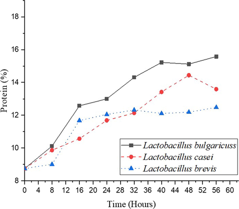 Effect of fermentation on protein content.