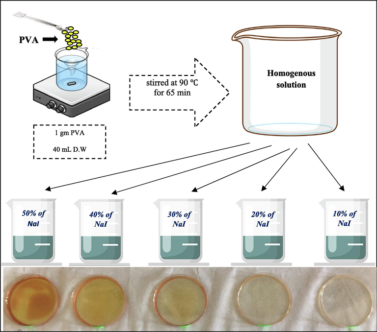 Fabrication process of SPEs and image of the electrolyte films.