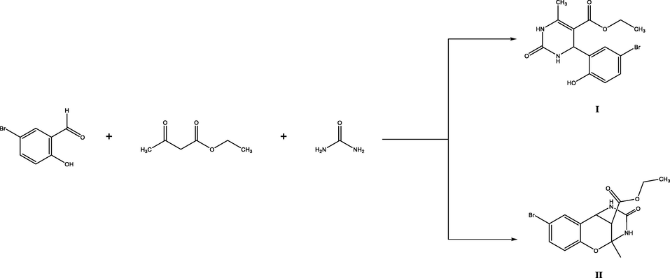 Synthesis of compounds (I) and (II).