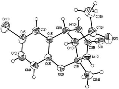 Structure of IV according to the X-ray diffraction data.