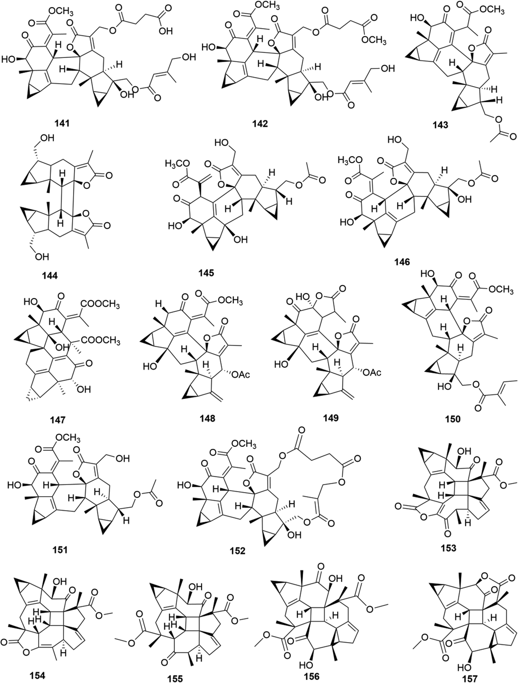 Structures of lindenane sesquiterpenes and their polymers in genus Chloranthus.