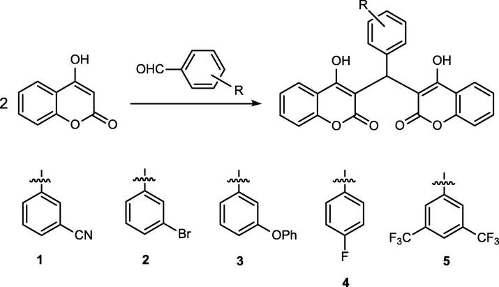 Synthetic route of compounds 1–5.