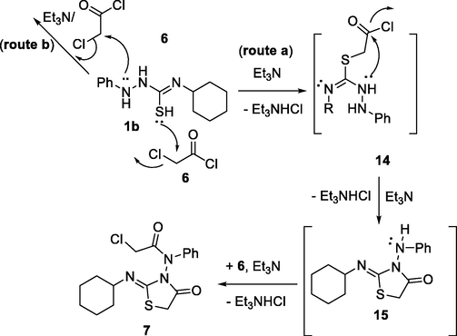 Proposed mechanism for the formation of compound 7.