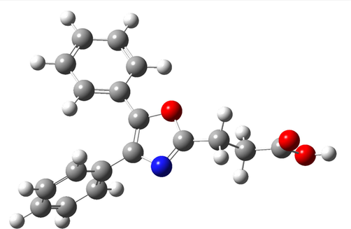 Chemical structure of Oxaprozin drug studied in this work.