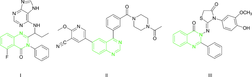 Different quinazoline PI3K-δ inhibitors.