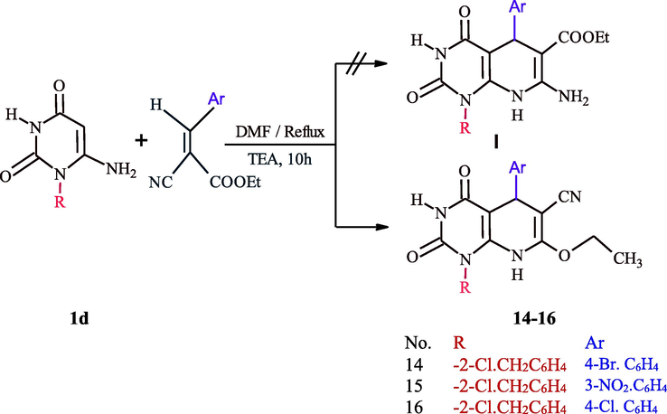 Synthesis of pyridopyrimidines 14–16.