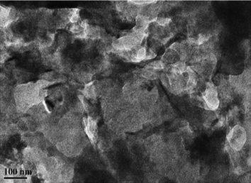 TEM image of 0.50 wt% FR-900 + 0.05wt %CND solution, 100 μm.