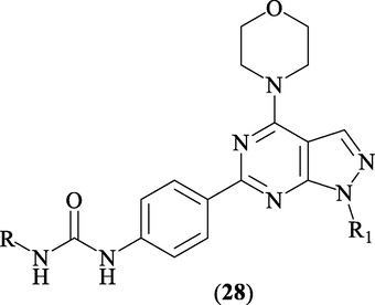 Structure of pyrazolopyrimidines 28.