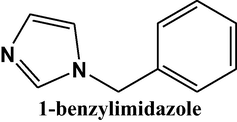 Structure of 1–benzylimidazole.